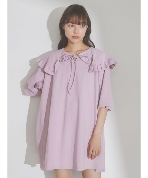 merry jenny（メリージェニー）の「フリルカラーカットトップス（Tシャツ/カットソー・レディース・オフホワイト/ピンク/ブルー・FREE）」の18枚目の写真