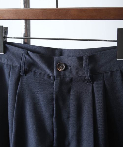 センタープレスドレープワイドフレア袴パンツ