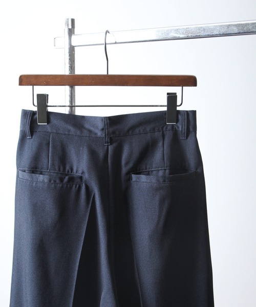 センタープレスドレープワイドフレア袴パンツ