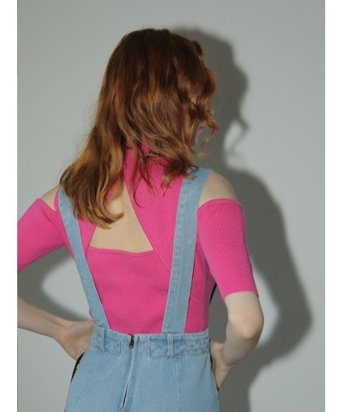 AMAIL（アマイル）の「Fashionable cut out tops（その他トップス・レディース・ライトグリーン/ブルー/ピンク/ホワイト・FREE）」の4枚目の写真