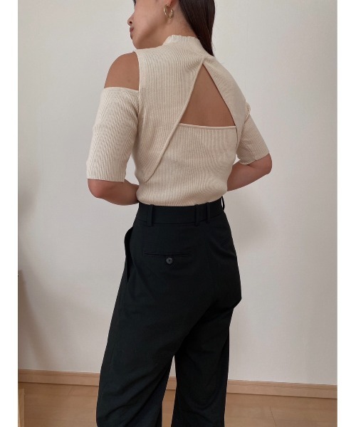 AMAIL（アマイル）の「Fashionable cut out tops（その他トップス・レディース・ライトグリーン/ブルー/ピンク/ホワイト・FREE）」の7枚目の写真