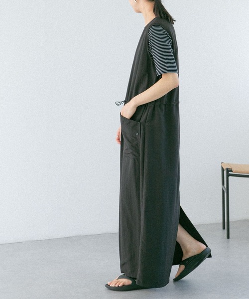 FORK&SPOON（フォークアンドスプーン）の「FORK&SPOON　ドローコードワンピース（ワンピース・レディース・ベージュ/ブラック・2/1）」の22枚目の写真