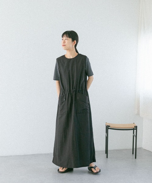 FORK&SPOON（フォークアンドスプーン）の「FORK&SPOON　ドローコードワンピース（ワンピース・レディース・ベージュ/ブラック・2/1）」の13枚目の写真