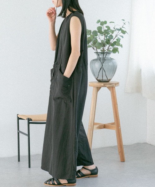 FORK&SPOON（フォークアンドスプーン）の「FORK&SPOON　ドローコードワンピース（ワンピース・レディース・ベージュ/ブラック・2/1）」の7枚目の写真