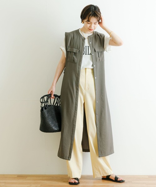 URBAN RESEARCH（アーバンリサーチ）の「サイドベルトジレワンピース（ワンピース・レディース・ブラック/カーキ・FREE）」の8枚目の写真