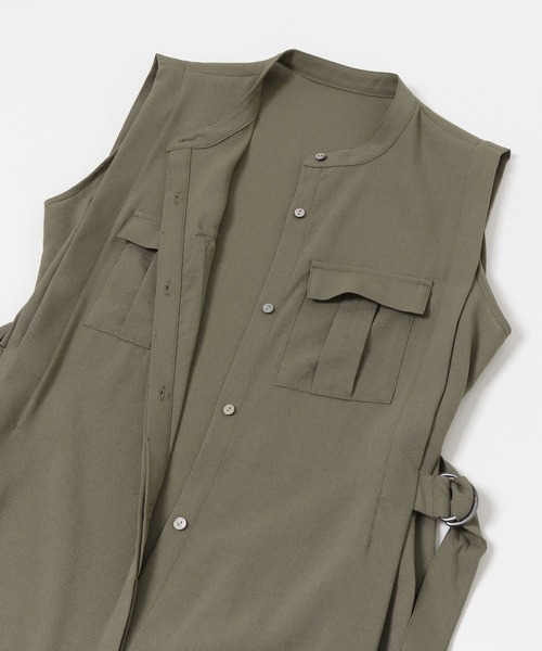 URBAN RESEARCH（アーバンリサーチ）の「サイドベルトジレワンピース（ワンピース・レディース・ブラック/カーキ・FREE）」の9枚目の写真