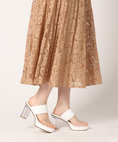 ESPERANZA(エスペランサ)の「クリアヒールダブルベルト厚底ミュール(サンダル・レディース・パープル系2/ベージュ系8/ブラック/ホワイト・LL/L/M/S)」の20枚目の写真
