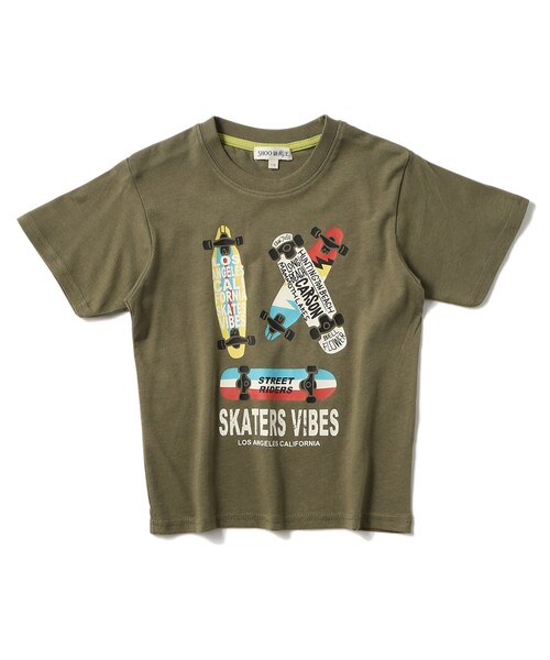 SHOO・LA・RUE（シューラルー）の「◆【接触冷感】BOYアソートTシャツ（Tシャツ/カットソー・キッズ・ブラック/カーキ/アイボリー/黄緑系・11/12/13/14）」の3枚目の写真