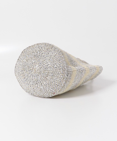 URBAN RESEARCH DOORS(アーバンリサーチドアーズ)の「アフリカンスクエア サイザルボーダー柄バッグ(ハンドバッグ・レディース・ホワイト系その他・FREE)」の2枚目の写真