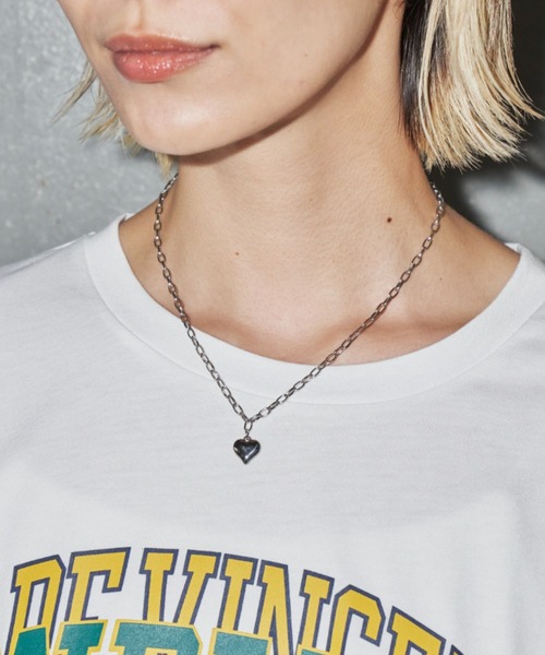 Auntie Rosa Holiday（アンティローザホリデー）の「ハートチャームネックレス / 金属アレルギー対応 / ステンレススチール（ネックレス・レディース・シルバー/ゴールド・FREE）」の3枚目の写真