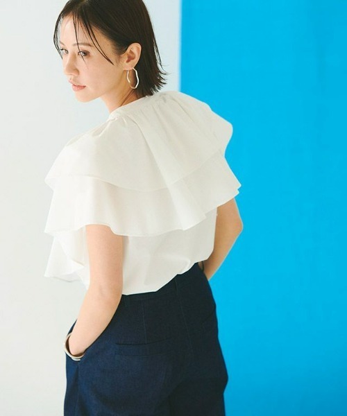 ボリュームフリルブラウス