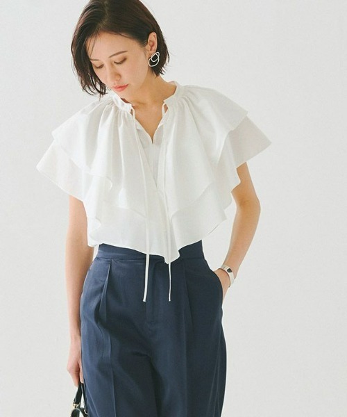 ボリュームフリルブラウス