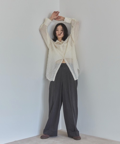 セール】フェザーライクオーバーシアーシャツ（シャツ/ブラウス