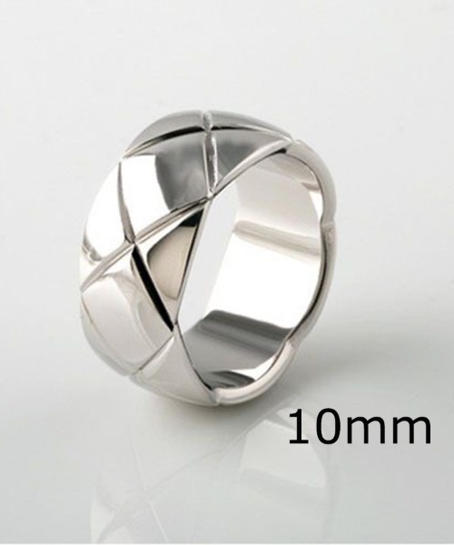 Coo+i（クーイ）の「キルティングメタルリング 5mm  10mm幅　2type（リング・レディース・ピンクゴールド/ゴールド系その他/ピンク系その他/シルバー系その他/ゴールド/シルバー・19号/9号/11号/13号/21号/16号）」の3枚目の写真
