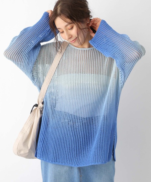 LEPSIM（レプシィム）の「5ゲージグラデメッシュプルオーバー　906180（ニット/セーター・レディース・ブラウン/ブルー/ブラック/ブラウン系その他・FREE）」の4枚目の写真