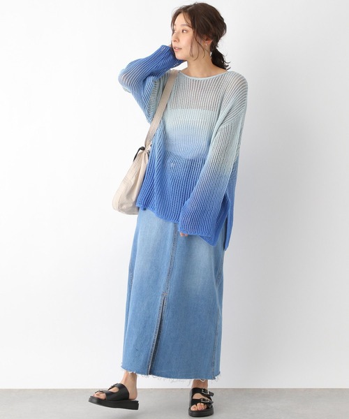 LEPSIM（レプシィム）の「5ゲージグラデメッシュプルオーバー　906180（ニット/セーター・レディース・ブラウン/ブルー/ブラック/ブラウン系その他・FREE）」の7枚目の写真