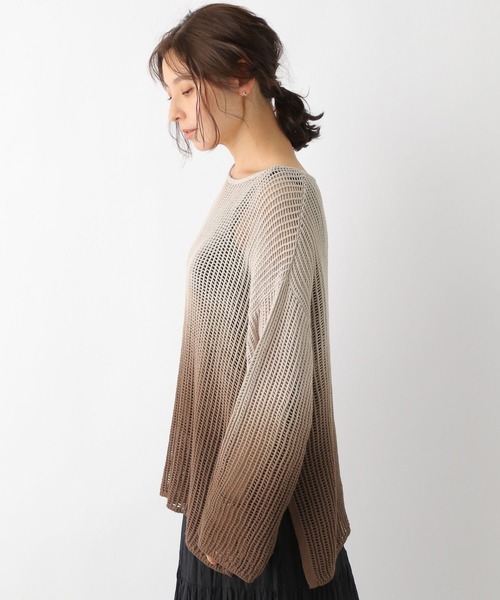 LEPSIM（レプシィム）の「5ゲージグラデメッシュプルオーバー　906180（ニット/セーター・レディース・ブラウン/ブルー/ブラック/ブラウン系その他・FREE）」の15枚目の写真