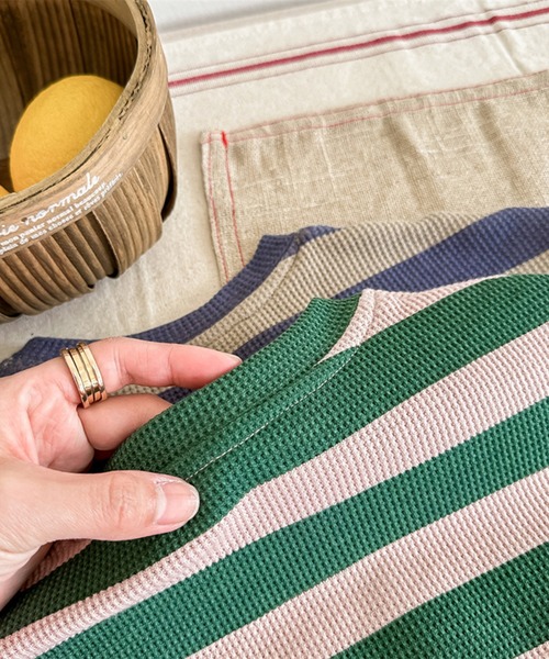 aimoha（アイモハ）の「【aimoha-KIDS-】ボーダーTEE+ショットパンツ　セットアップ (SS)（セットアップ・キッズ・グリーン/ブルー・80/90/100/110/120/130）」の22枚目の写真