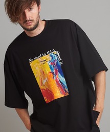 【NO ID.】Art Print Big T-shirt / アート プリント ビッグ Tシャツ
