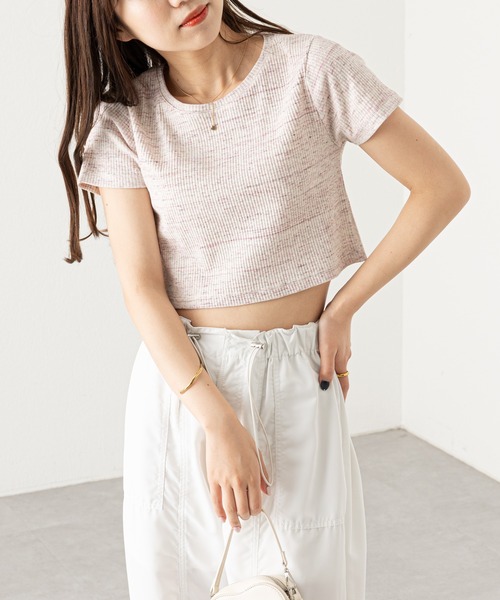 Chico(チコ)の「メランジチビT(Tシャツ/カットソー・レディース・ブルー/ピンク/ブラック/ホワイト・FREE)」の22枚目の写真