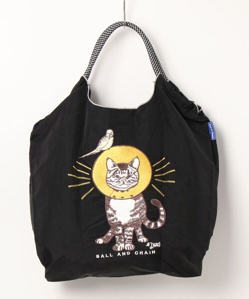 Ball&Chain（ボールアンドチェーン）の「<<WEB限定>>【Ball&Chain】D CAT（エコバッグ/サブバッグ・レディース・グリーン/ブラック/グレー/イエロー・FREE）」の2枚目の写真