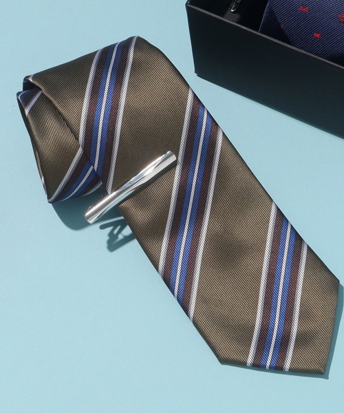 THE SHOP TK (ザ ショップ ティーケー )の「ネクタイ&タイピン ギフトBOXセット(ネクタイ・メンズ・ブルー系その他/ダークグリーン系1/ブルー系1/グレー系1/ブラウン系4/ダークグリーン系5/ブルー系5/ピンク系9/ワイン系1/グレー系4/ネイビー系3/ネイビー系5/ブルー系6/ネイビー系7・99)」の5枚目の写真