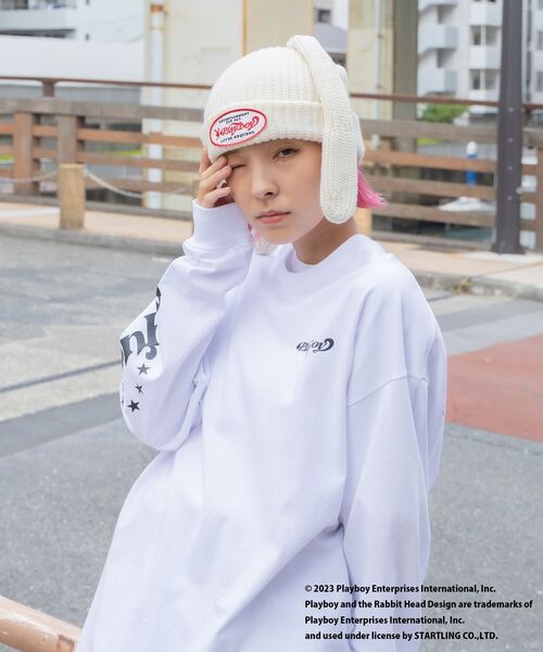 新品 白 Supreme Playboy Patch Beanie ニット帽 Supreme-Playboy-Jacquard-