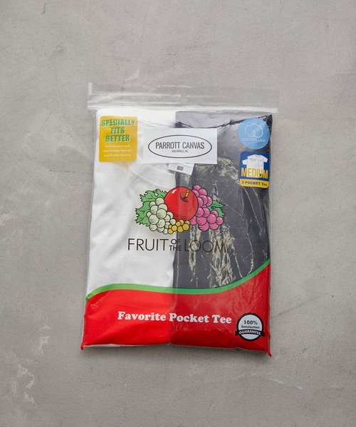 PARROTT CANVAS(パロットキャンバス)の「【PARROTT CANVAS】FRUIT OF THE LOOM/FAVORITE POCKET TEE (2PACK)(Tシャツ/カットソー・レディース・ライトグレー/ブラック・M)」の13枚目の写真