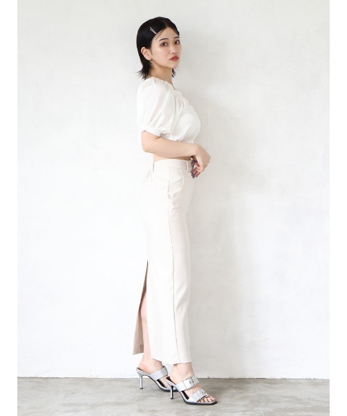 ENVYM（アンビー）の「ローウエストタイトロングスカート（スカート・レディース・アイボリー/ブラック/グレー・FREE）」の14枚目の写真