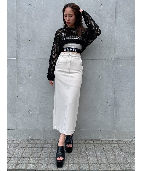 ENVYM（アンビー）の「ローウエストタイトロングスカート（スカート・レディース・アイボリー/ブラック/グレー・FREE）」の22枚目の写真
