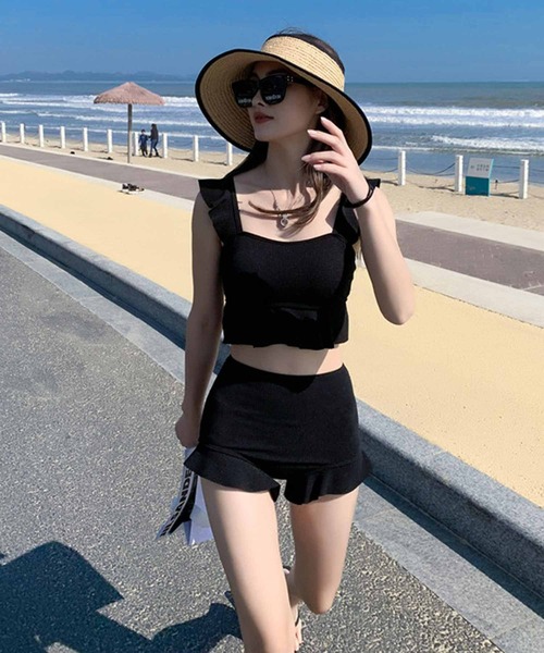NANEA(ナネア)の「フリルハイウエスト セットアップビキニ(水着・レディース・オレンジ/ブラック・MEDIUM/LARGE/X-LARGE)」の10枚目の写真