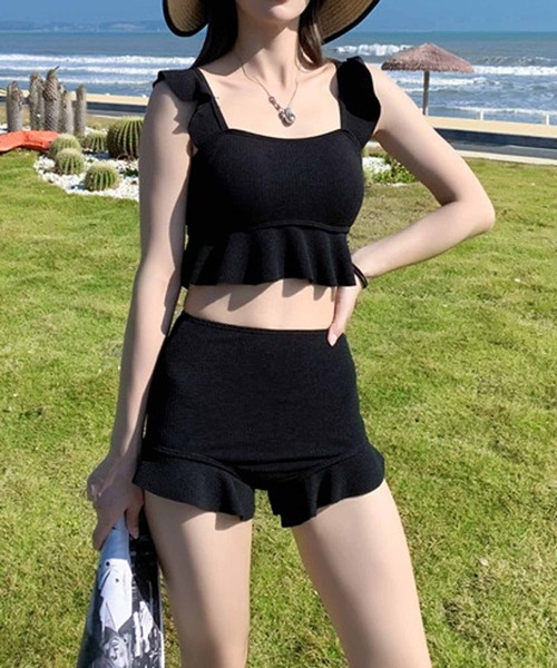 NANEA(ナネア)の「フリルハイウエスト セットアップビキニ(水着・レディース・オレンジ/ブラック・MEDIUM/LARGE/X-LARGE)」の11枚目の写真