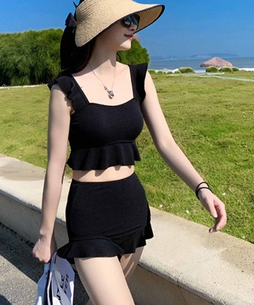 NANEA(ナネア)の「フリルハイウエスト セットアップビキニ(水着・レディース・オレンジ/ブラック・MEDIUM/LARGE/X-LARGE)」の12枚目の写真