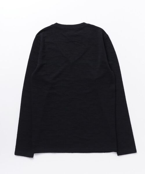 TORNADO MART(トルネードマート)の「TORNADO MART∴ふくれオプティカルジャカードVネックカットソー(Tシャツ/カットソー・メンズ・アイボリー/ブルー/ブラック・LL/L/M)」の4枚目の写真