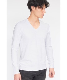 TORNADO MART | TORNADO MART∴ふくれオプティカルジャカードVネックカットソー(Tシャツ/カットソー)