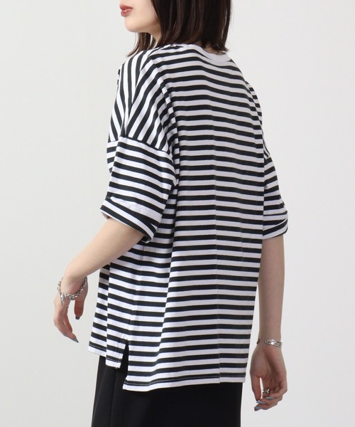 tシャツ EMAGO 城のプリント刺繍5分袖Tシャツ レディース EMAGO 城のプリント刺繍5分袖Tシャツ（Tシャツ/カットソー