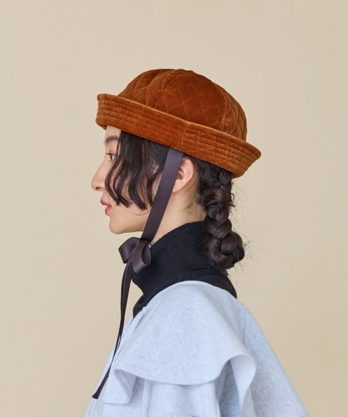 kaorinomori(カオリノモリ)の「kaorinomori パティハット(ハット・レディース・ホワイト/ブラウン・M/57.5cm)」の14枚目の写真
