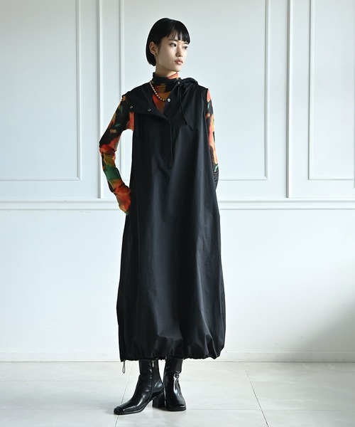 funda mine(ファンダマイン)の「funda mine ワッシャーフードワンピース(ワンピース・レディース・ブラック・FREE)」の18枚目の写真