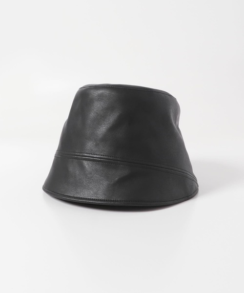 SMELLY（スメリー）の「フロントラインフェイクレザーハット（ハット・レディース・ブラック/アイボリー・-）」の14枚目の写真