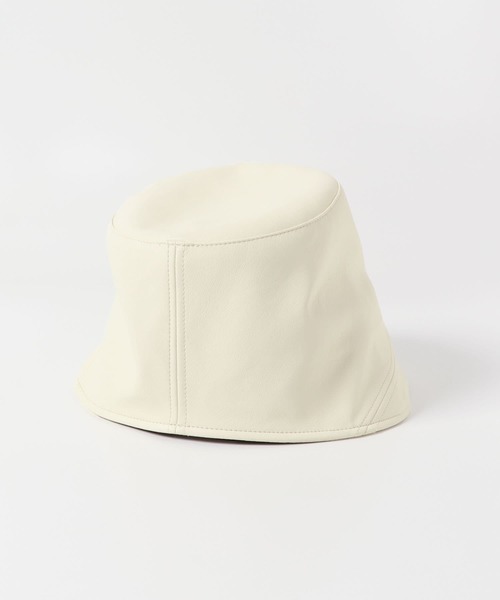 SMELLY（スメリー）の「フロントラインフェイクレザーハット（ハット・レディース・ブラック/アイボリー・-）」の19枚目の写真