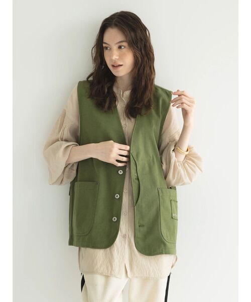 CRAFT STANDARD BOUTIQUE(クラフトスタンダードブティック)の「【リサイクル】ヘビーツイルワークベスト(ベスト・レディース・ブラウン/ブラック/カーキ・M/L)」の9枚目の写真