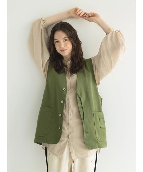 CRAFT STANDARD BOUTIQUE(クラフトスタンダードブティック)の「【リサイクル】ヘビーツイルワークベスト(ベスト・レディース・ブラウン/ブラック/カーキ・M/L)」の10枚目の写真