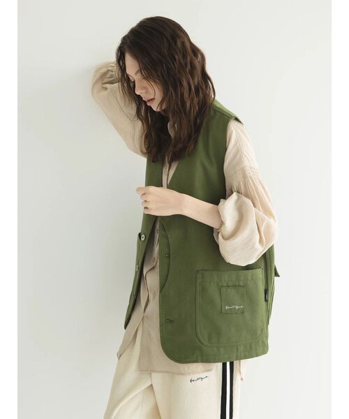 CRAFT STANDARD BOUTIQUE(クラフトスタンダードブティック)の「【リサイクル】ヘビーツイルワークベスト(ベスト・レディース・ブラウン/ブラック/カーキ・M/L)」の11枚目の写真