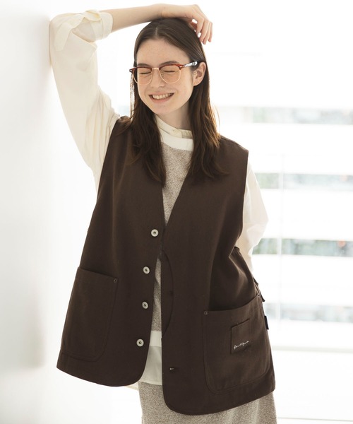 CRAFT STANDARD BOUTIQUE(クラフトスタンダードブティック)の「【リサイクル】ヘビーツイルワークベスト(ベスト・レディース・ブラウン/ブラック/カーキ・M/L)」の3枚目の写真