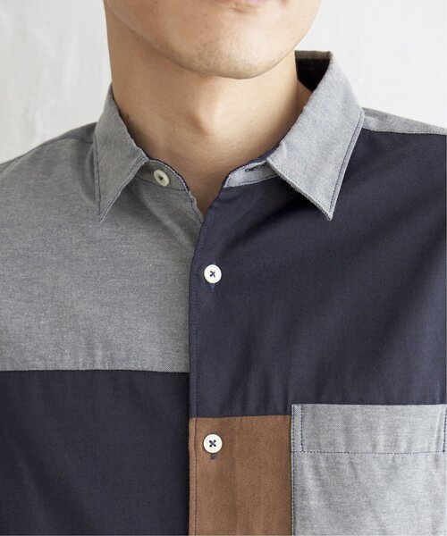 ikka(イッカ)の「オックスブロックス切り替えシャツ(シャツ/ブラウス・メンズ・グレー/ホワイト/ネイビー・S/M/L/XL)」の10枚目の写真