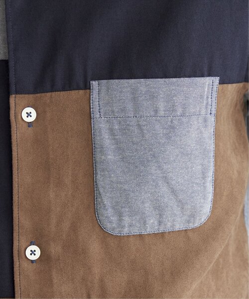 ikka(イッカ)の「オックスブロックス切り替えシャツ(シャツ/ブラウス・メンズ・グレー/ホワイト/ネイビー・S/M/L/XL)」の11枚目の写真