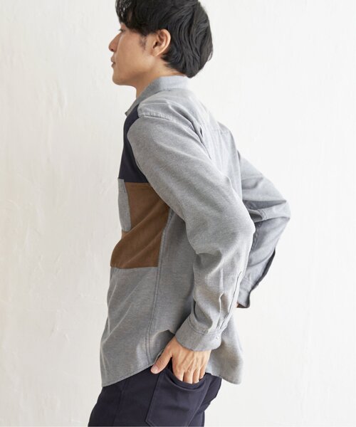 ikka(イッカ)の「オックスブロックス切り替えシャツ(シャツ/ブラウス・メンズ・グレー/ホワイト/ネイビー・S/M/L/XL)」の15枚目の写真