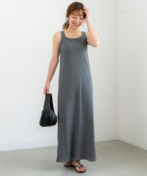 バックスリットリブロングワンピ（ワンピース）｜PICHI（ピイチ）