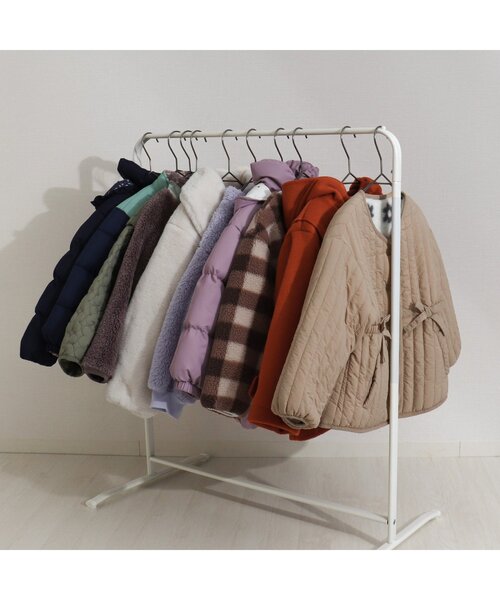 apres les cours（アプレレクール）の「【洗える・2Way】リバーシブルボアジャケット（ブルゾン・キッズ・ピンク/アイボリー/カーキ・120/80/130/100/110/90/140）」の9枚目の写真