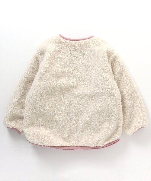 apres les cours（アプレレクール）の「【洗える・2Way】リバーシブルボアジャケット（ブルゾン・キッズ・ピンク/アイボリー/カーキ・120/80/130/100/110/90/140）」の11枚目の写真